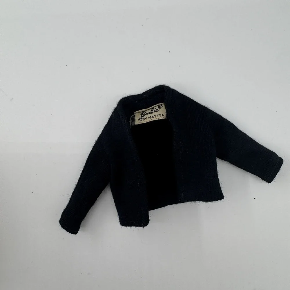 Vintage 1960s Barbie Commuter Set Black Knit Jacket Mattel‎ #916